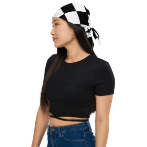 All-over checked print bandana