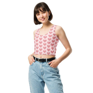 Heart Print Crop Top